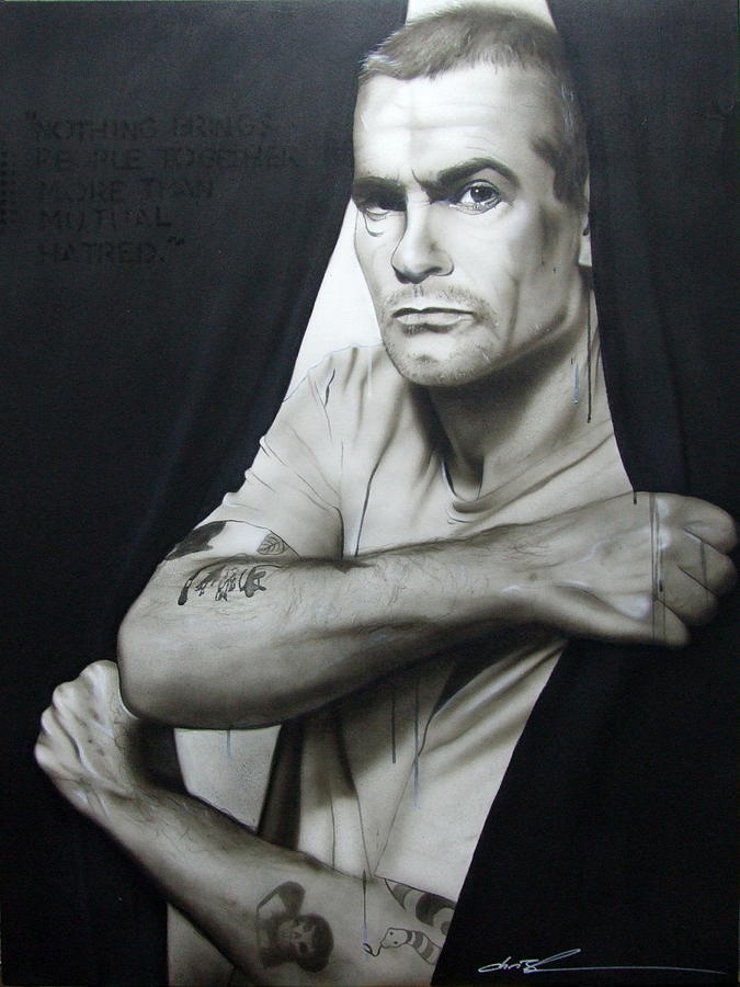 Black And White Painting - Henry Rollins by Christian Chapman Art