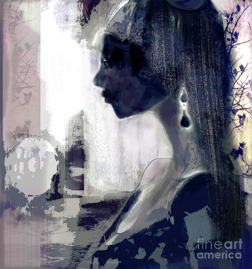 Her Black Pearls Digital Art by Zsanan Studio