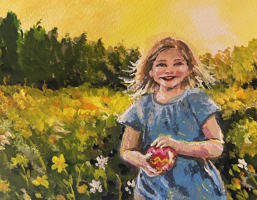 Her Favorite Easter Egg Painting by Larry Whitler Her Favorite Easter Egg Painting by Larry Whitler