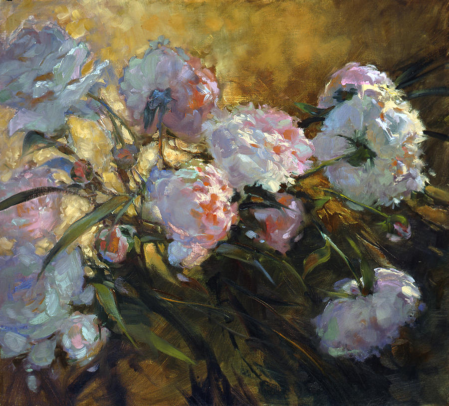 Her Favorite Flowers Painting by Susan Blackwood