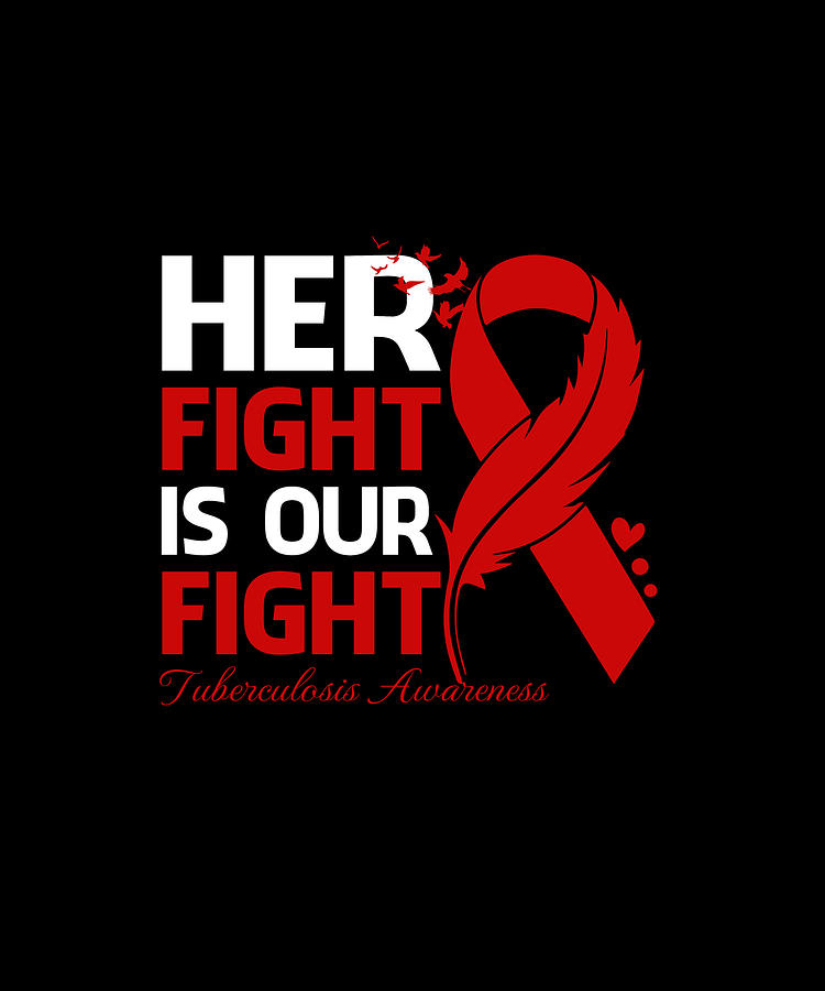 Her Fight Is Our My Fight TUBERCULOSIS AWARENESS Ribbon Feathers ...