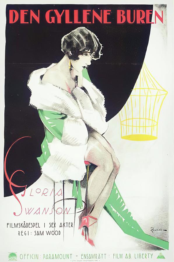 Vintage Mixed Media - Her Gilded Cage, 1922 - art by Eric Rohman by Movie World Posters
