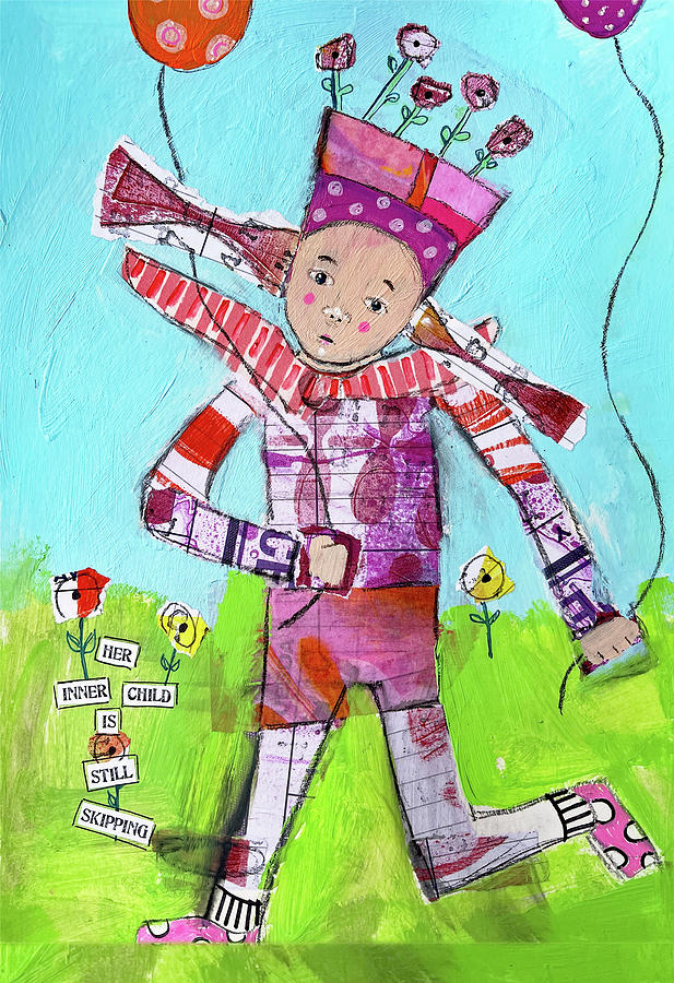 Her Inner Child Mixed Media by Lynn Colwell