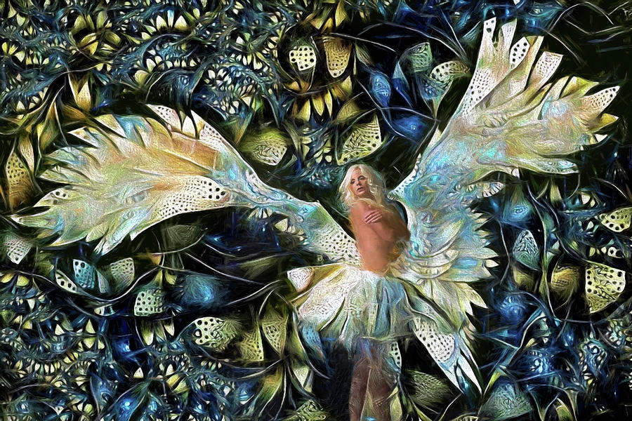 Her Mighty Wings Mixed Media by Peggy Collins