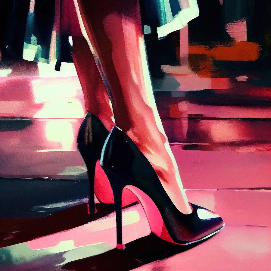 Shoe Painting - Her new High Heels by My Head Cinema