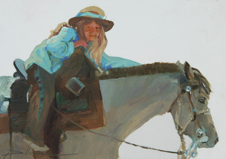 Her Pas Horse Painting by Elizabeth - Betty Jean Billups
