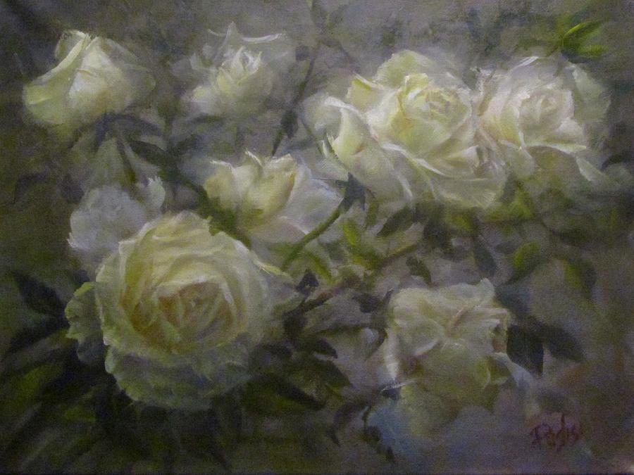 Her Roses Painting by Bill Puglisi