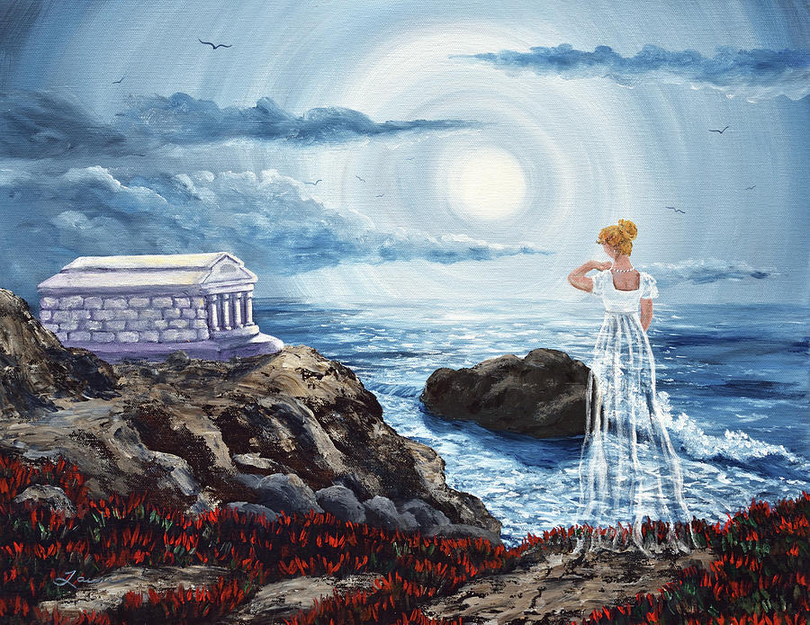 Her Tomb by the Sounding Sea Painting by Laura Iverson
