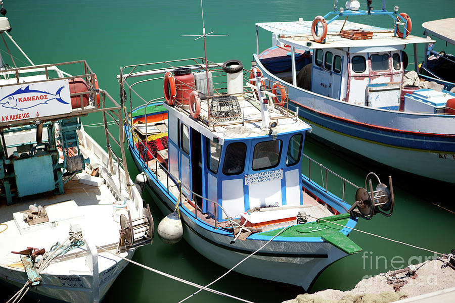 Heraklion - Fishing Boats Photograph by Rich S