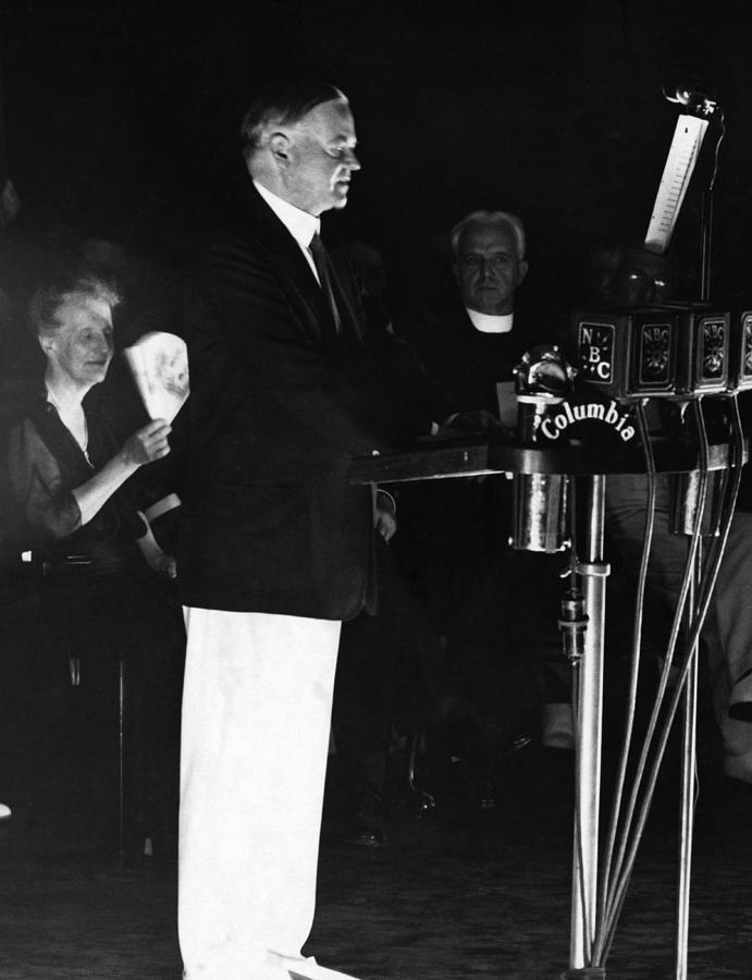 Herbert Hoover Accepting Republican Nomination - 1932 Photograph by War Is Hell Store