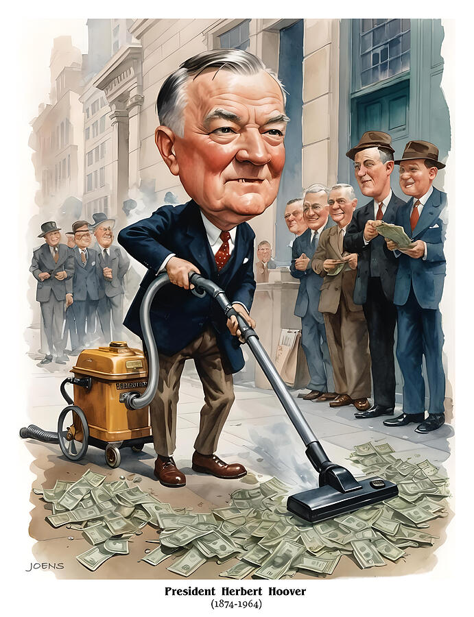 Herbert Hoover Digital Art - Herbert Hoover by Greg Joens Herbert Hoover Digital Art - Herbert Hoover by Greg Joens