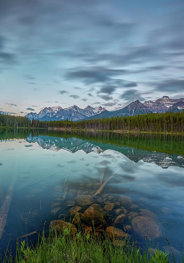 Herbert Lake in the Morning Photograph by Jon Glaser