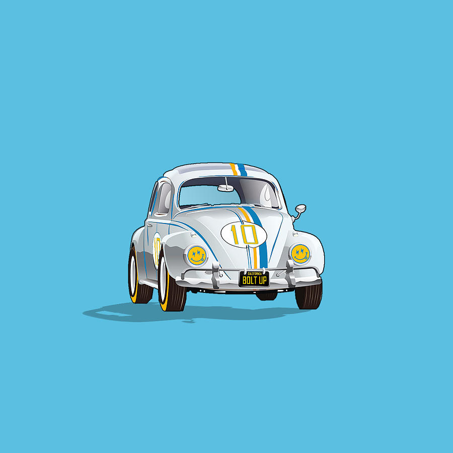 Los Angeles Digital Art - Herbie Fully Bolted by Dominick Gokgoz