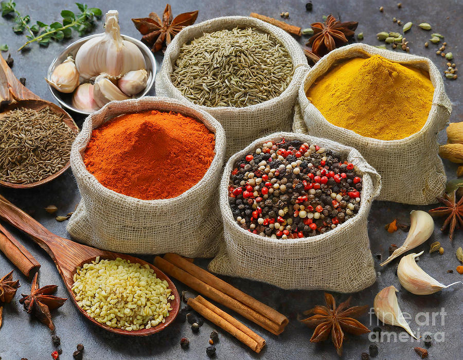Herbs And Spices To Flavor Your Food Digital Art