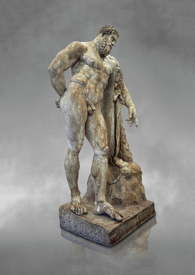 Hercules  Roman Statue - Naples Museum of Archaeology Italy #1 Photograph by Paul E Williams