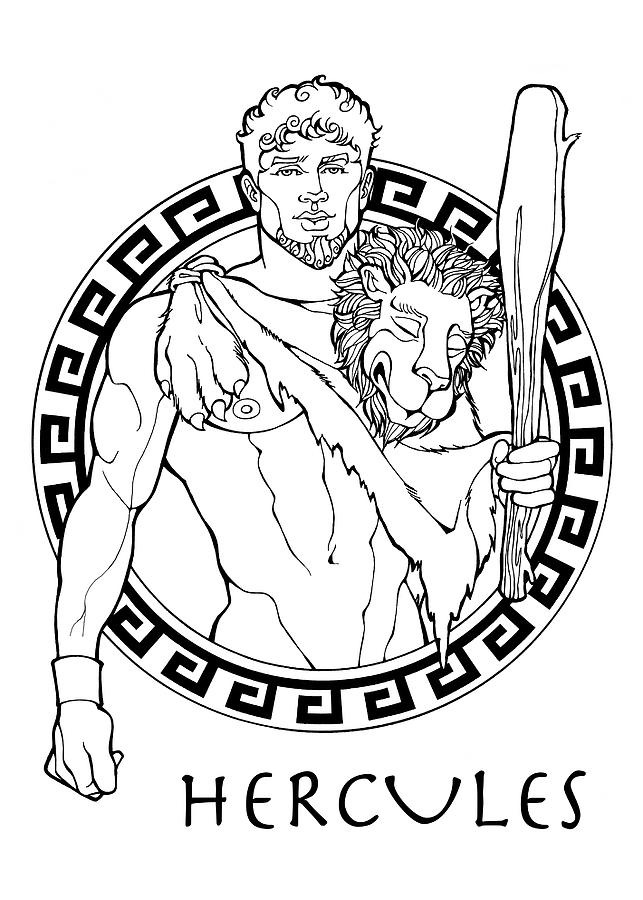 Hercules Drawing by Steven Stines