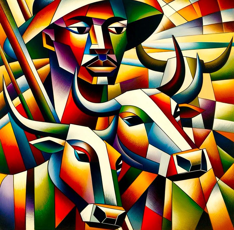 Herdsman Painting by Emeka Okoro