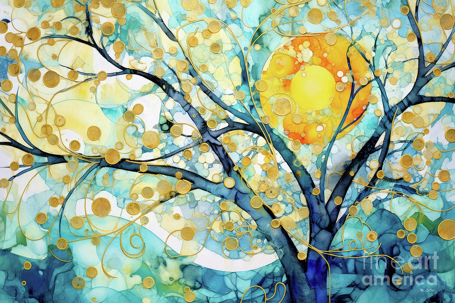 Tree Painting - Here Comes The Sun by Tina LeCour