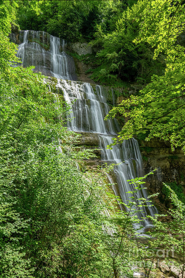 Herisson waterfalls, Jura, France Photograph by Delphimages Photo Creations