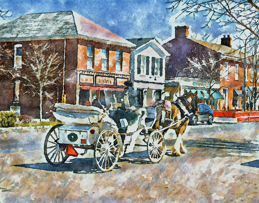Heritage District Niagara On The Lake - Watercolor Photograph by Maria Angelica Maira