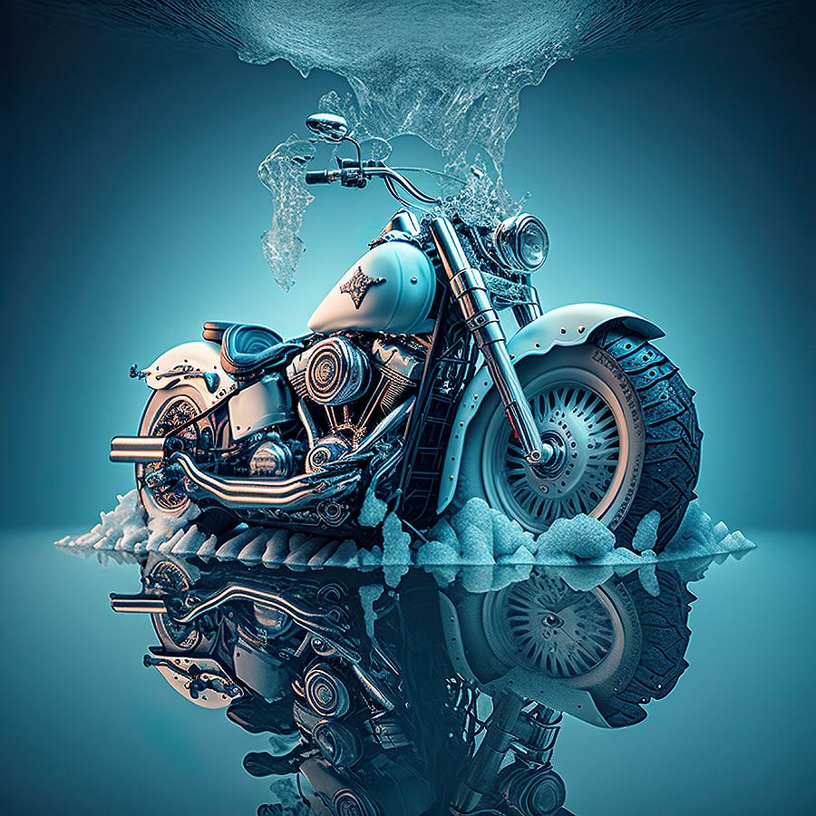 Motorcycle Digital Art - Heritage Overboard by iTCHY