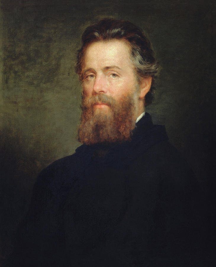 Herman Melville Portrait - Joseph Oriel Eaton 1870 Painting by War Is Hell Store