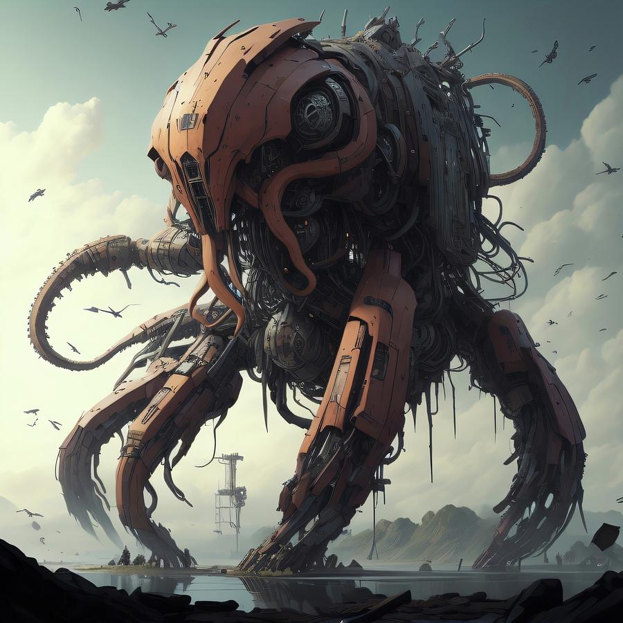 Hermit Crab Mech Digital Art by Tricky Woo - Fine Art America