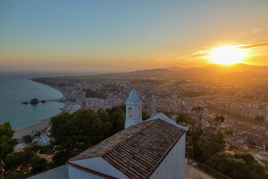 Blanes Photograph - Hermitage And Views Of Blanes At Sunset, Costa Brava, Spain by Vicen Photography Blanes Photograph - Hermitage And Views Of Blanes At Sunset, Costa Brava, Spain by Vicen Photography