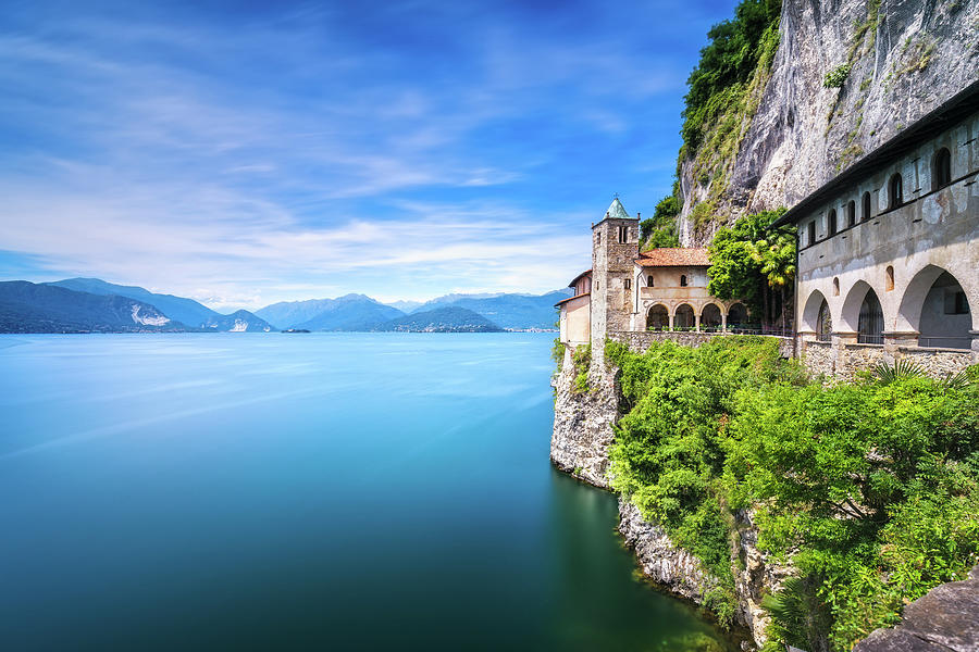 Hermitage of Santa Caterina del Sasso. Lake Maggiore Photograph by Stefano Orazzini