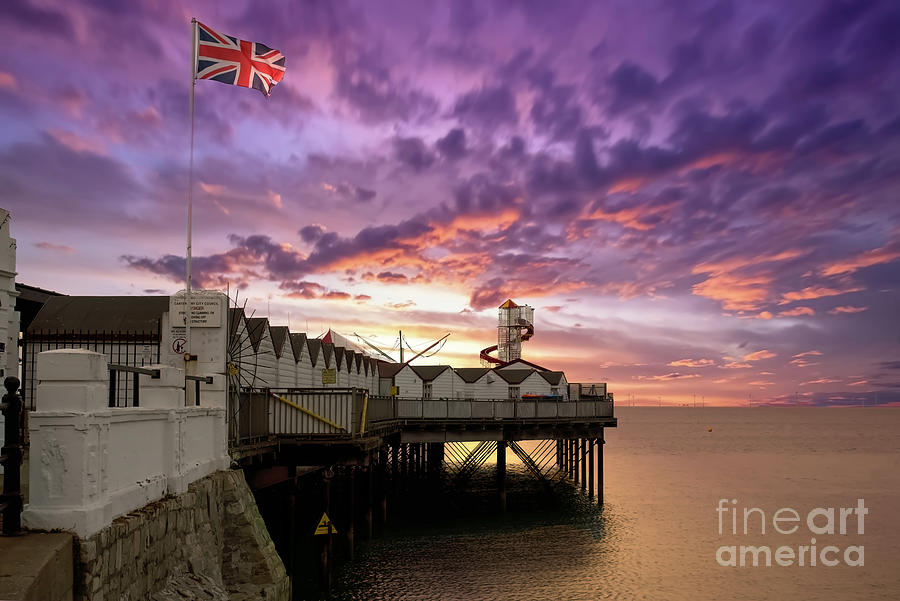 Herne Bay Pier Sunset Sky Photograph by Alison Chambers - Fine Art America