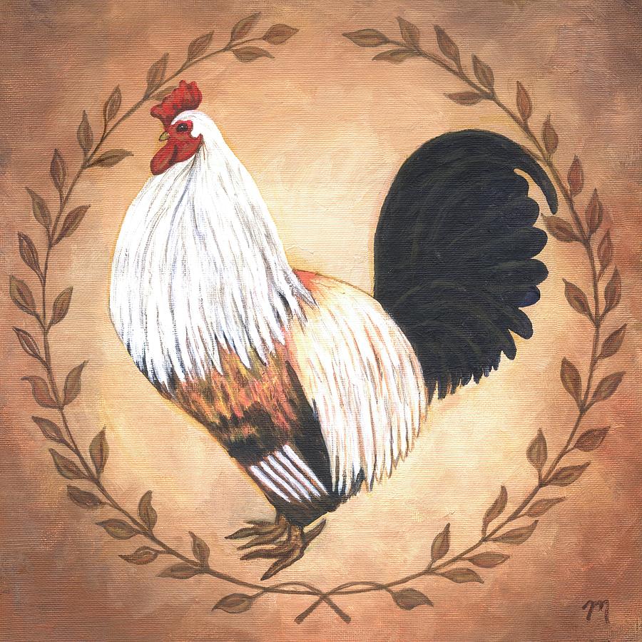 Rooster Painting - Hero the Rooster by Linda Mears