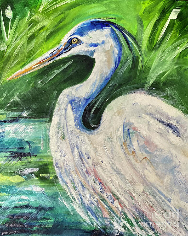 Heron Painting by Alan Metzger - Fine Art America