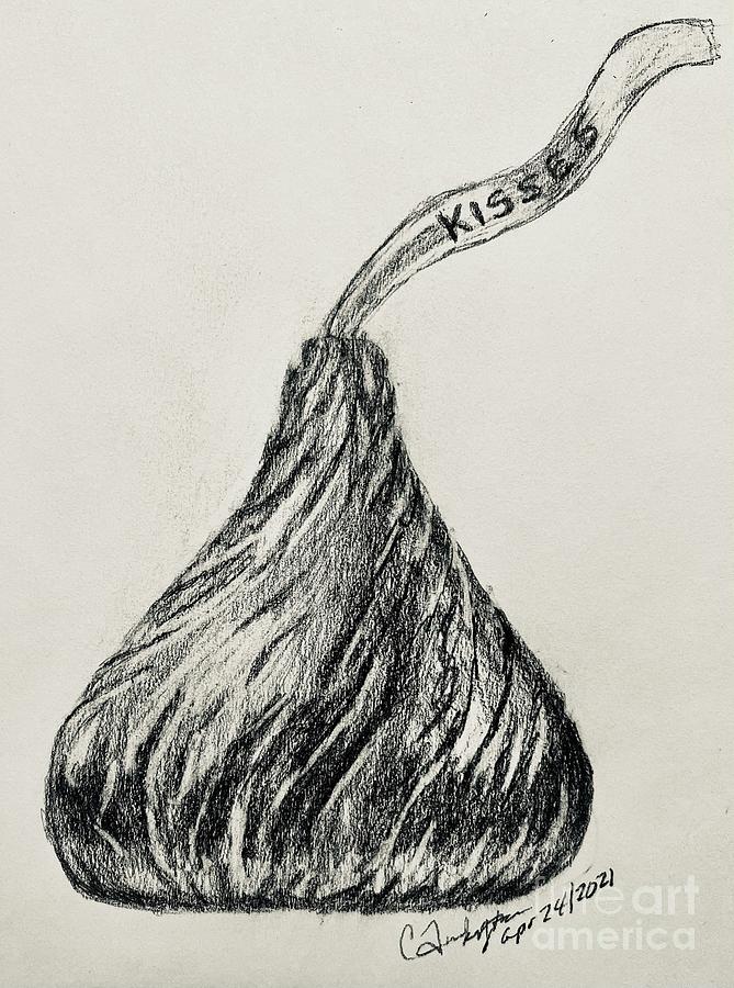 Hershey's Kiss Drawing by Colleen Turkington Pixels
