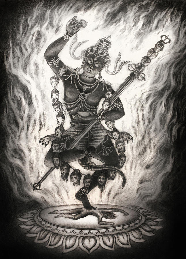 Heruka Drawing by Visionis Phosphorescent - Pixels