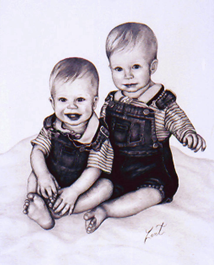Hes My Brother Drawing by June Pauline Zent