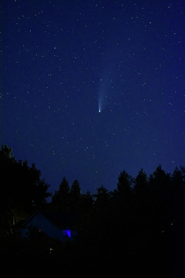 Hey Look Theres a Comet On the TV -- Neowise Comet from Templeton, California Photograph by Darin Volpe