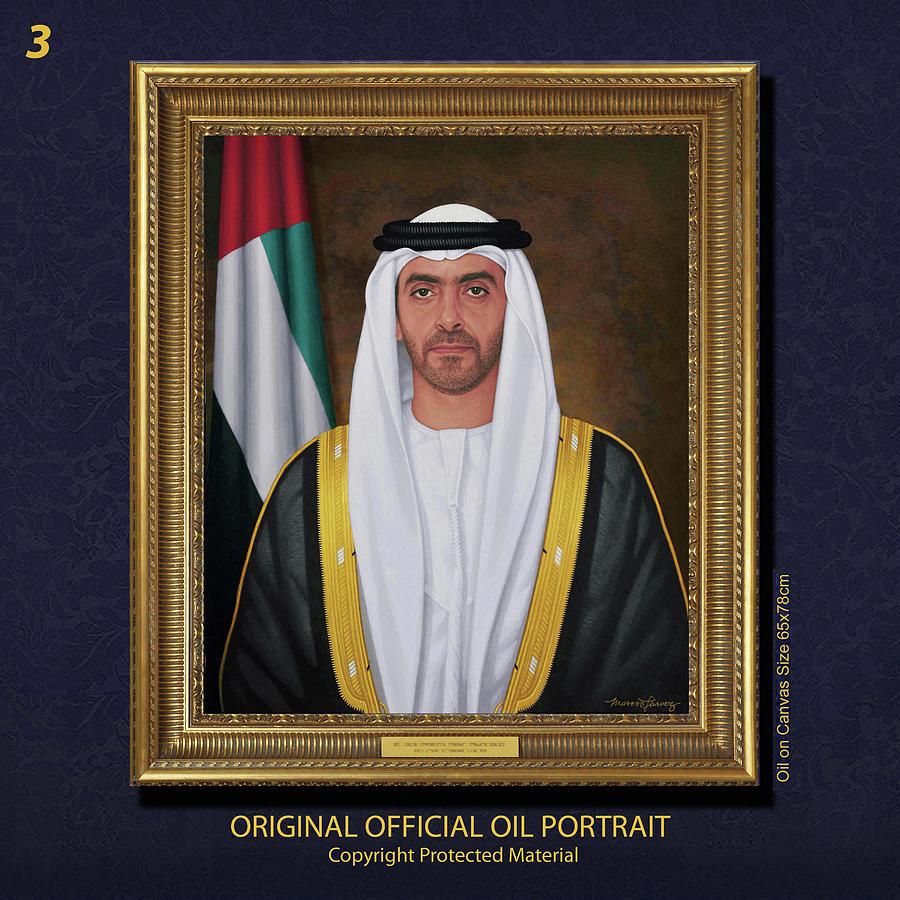 Hh Sheikh Saif Bin Zayed Al Nahyan Painting by Masood Parvez - Fine Art ...