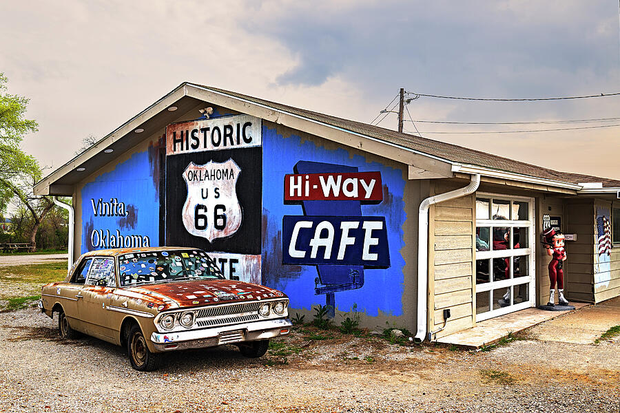 Landmark Photograph - Hi-Way Cafe on Historic Route 66 by Andy Crawford