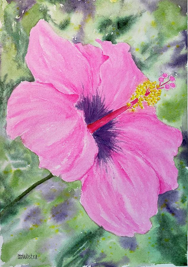 Hibiscus Painting by Ann Westra - Fine Art America