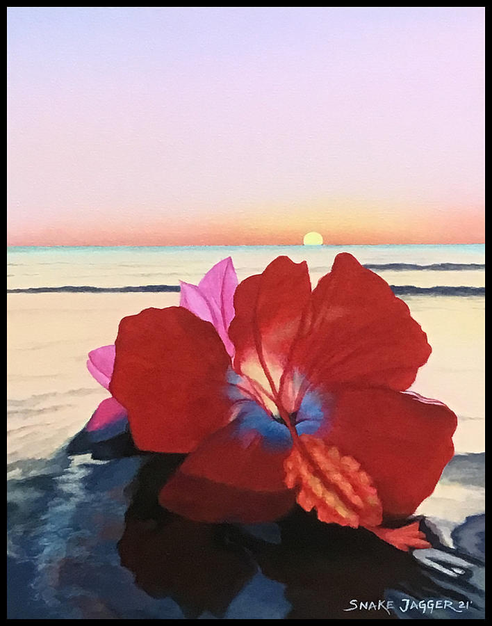 Hibiscus Dreams Painting by Snake Jagger