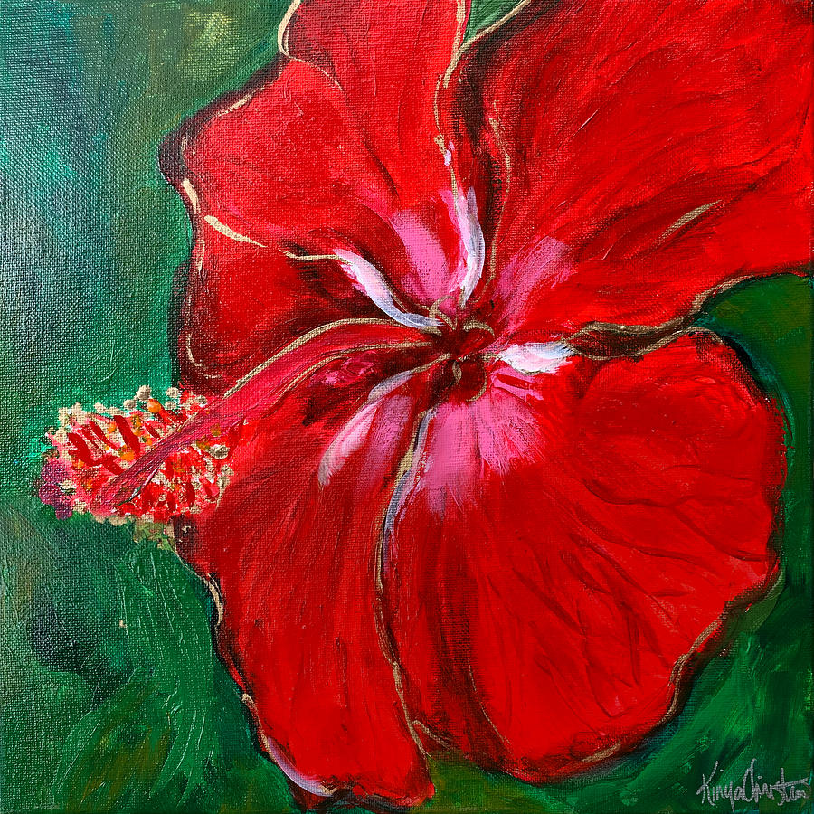 Hibiscus Painting by Kinya Christian - Fine Art America