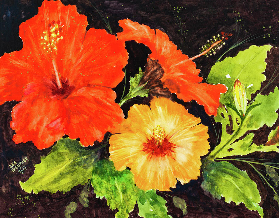 Hibiscus Painting by Lee Beuther