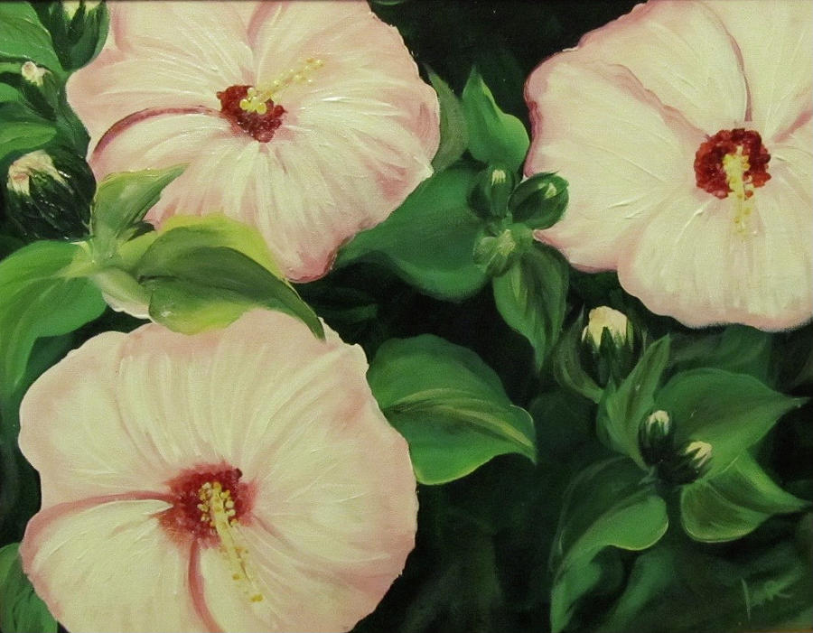 Hibiscus Painting by Lorraine Centrella
