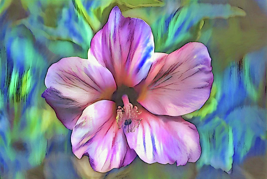 Hibiscus Pink Flower Dream Digital Art by Gaby Ethington