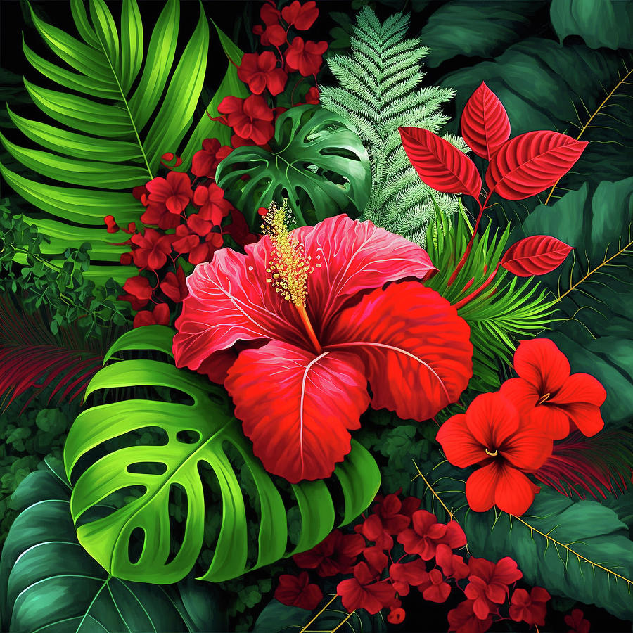 Hibiscus Digital Art by Robert Knight