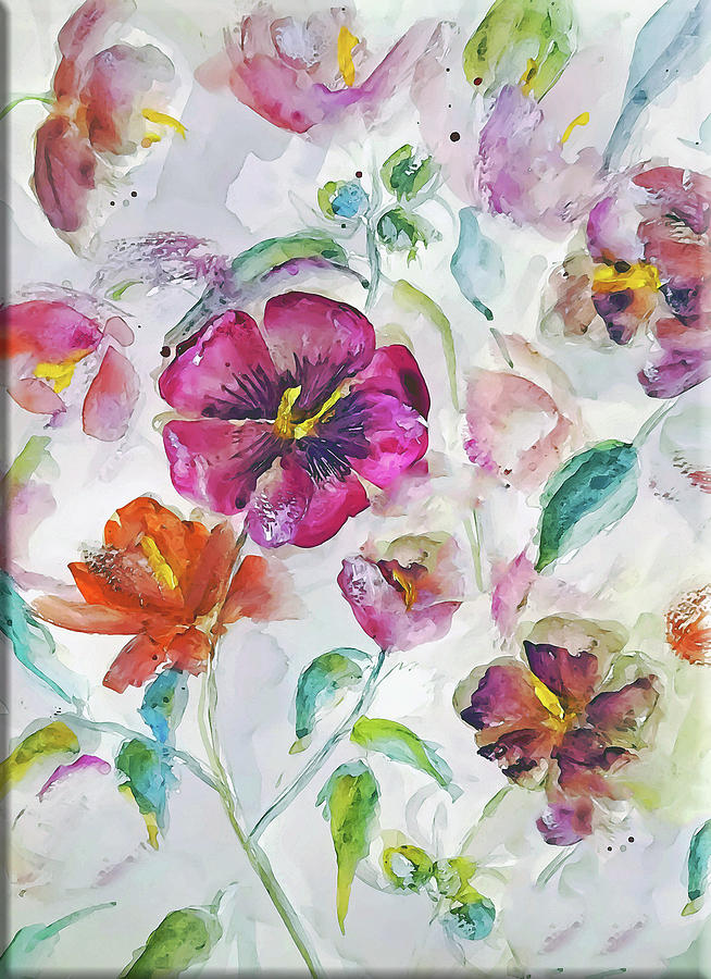 Hibiscus Wrapping Paper II  Painting by Lisa Kaiser