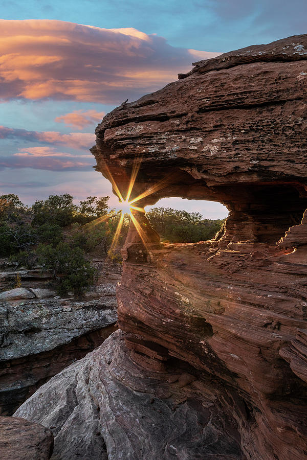 Hidden Arch Sunburst Photograph by Dan Norris