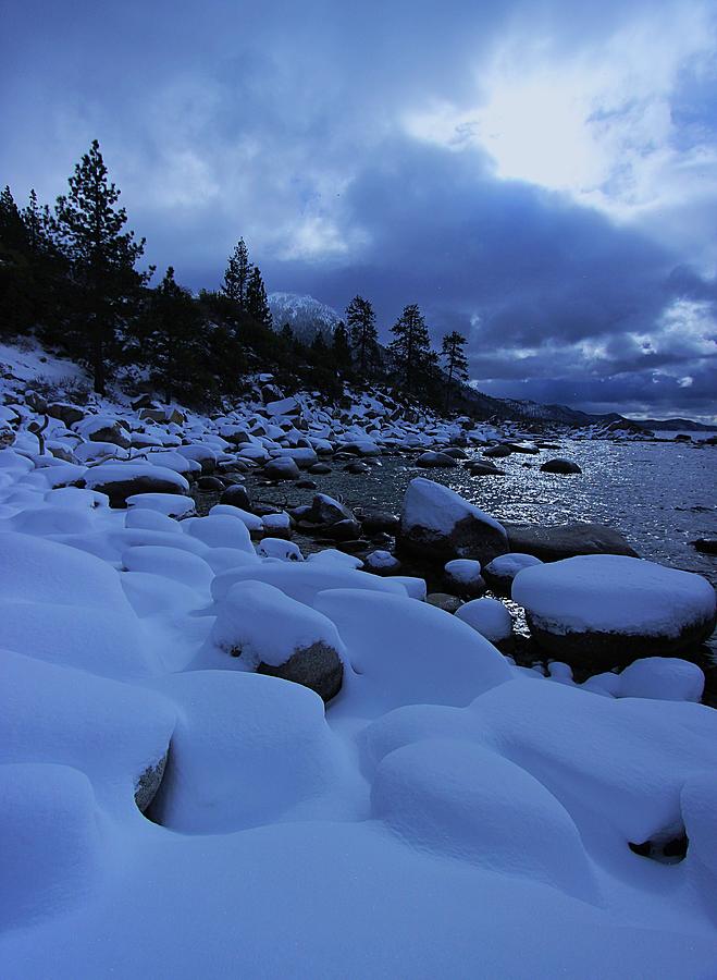 Hidden Beach Winter Portrait  Photograph by Sean Sarsfield