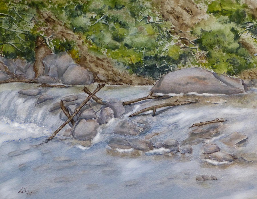 Hidden Creek Painting by Kelly Mills