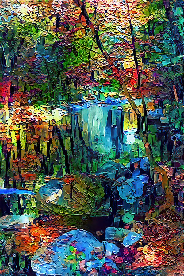Landscape Digital Art - Hidden Creek Pathway Print by Jacob Folger